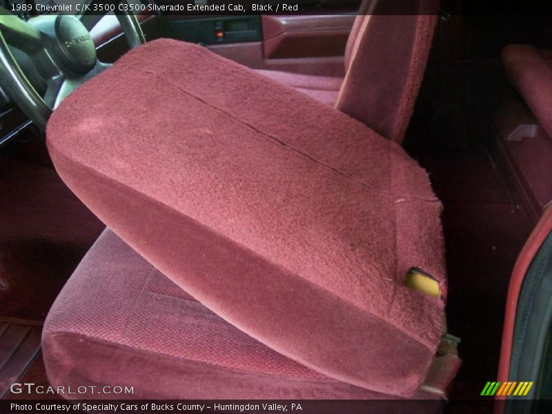 Black / Red 1989 Chevrolet C/K 3500 C3500 Silverado Extended Cab