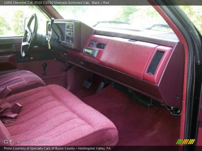 Black / Red 1989 Chevrolet C/K 3500 C3500 Silverado Extended Cab