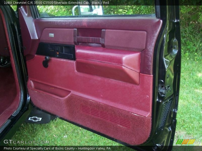 Black / Red 1989 Chevrolet C/K 3500 C3500 Silverado Extended Cab