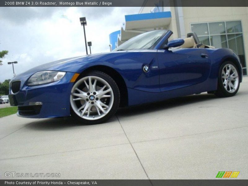 Montego Blue Metallic / Beige 2008 BMW Z4 3.0i Roadster