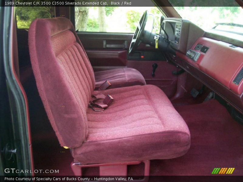 Black / Red 1989 Chevrolet C/K 3500 C3500 Silverado Extended Cab