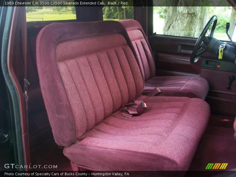 Black / Red 1989 Chevrolet C/K 3500 C3500 Silverado Extended Cab