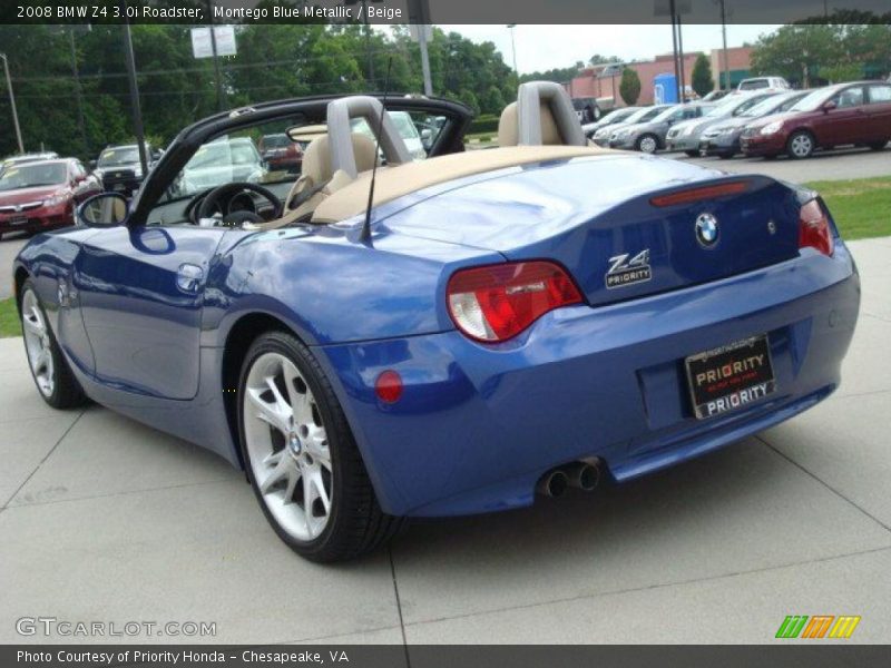 Montego Blue Metallic / Beige 2008 BMW Z4 3.0i Roadster