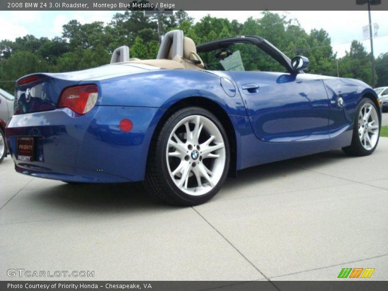 Montego Blue Metallic / Beige 2008 BMW Z4 3.0i Roadster