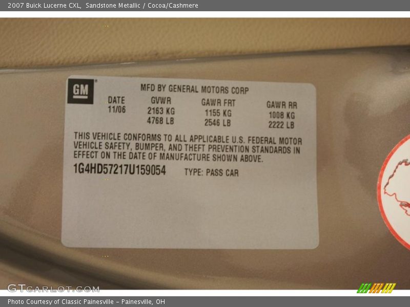 Sandstone Metallic / Cocoa/Cashmere 2007 Buick Lucerne CXL
