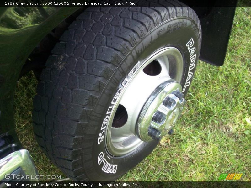 Black / Red 1989 Chevrolet C/K 3500 C3500 Silverado Extended Cab