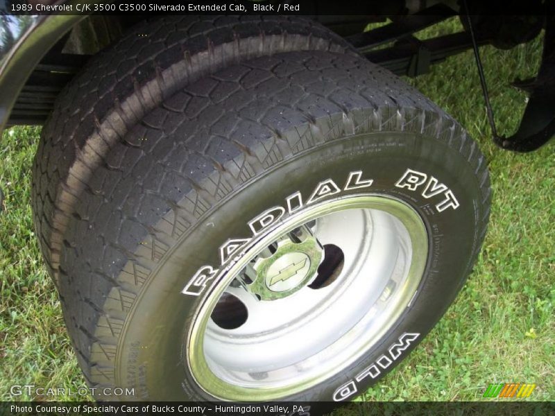 Black / Red 1989 Chevrolet C/K 3500 C3500 Silverado Extended Cab