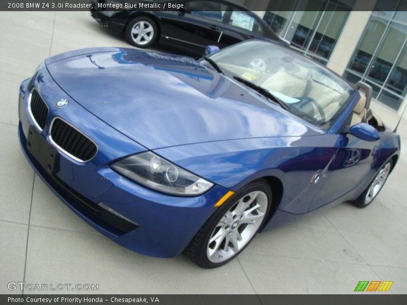 Montego Blue Metallic / Beige 2008 BMW Z4 3.0i Roadster