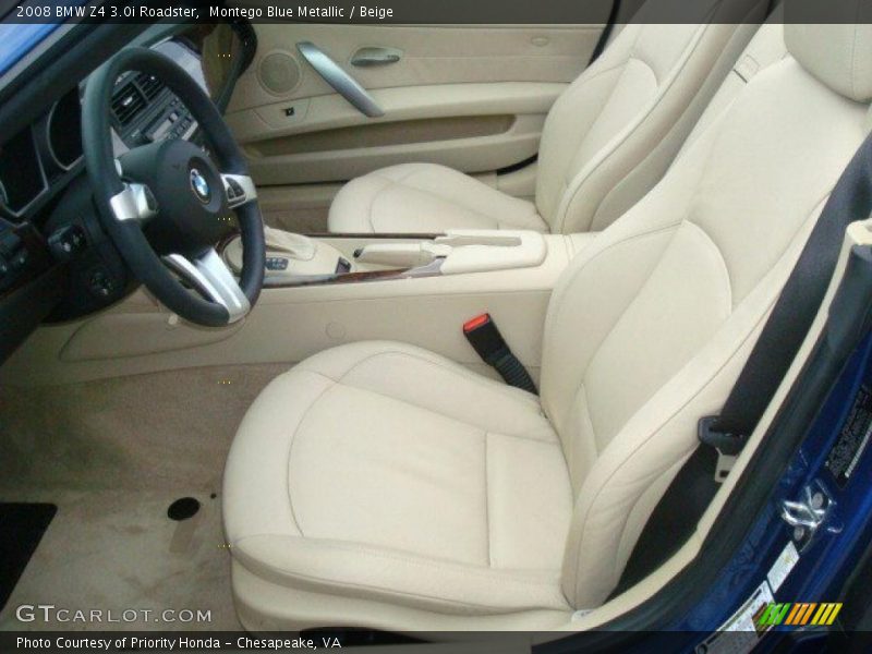 Montego Blue Metallic / Beige 2008 BMW Z4 3.0i Roadster