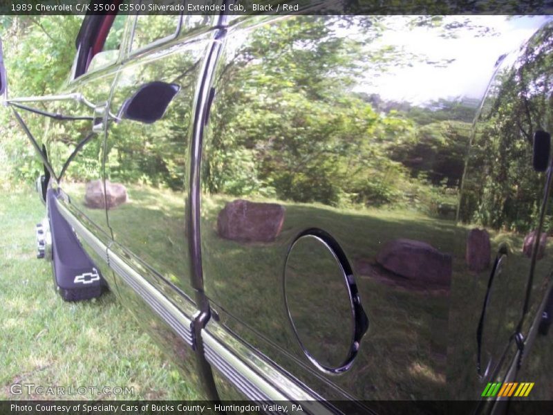 Black / Red 1989 Chevrolet C/K 3500 C3500 Silverado Extended Cab