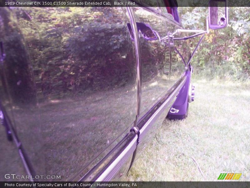 Black / Red 1989 Chevrolet C/K 3500 C3500 Silverado Extended Cab