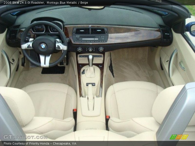 Montego Blue Metallic / Beige 2008 BMW Z4 3.0i Roadster