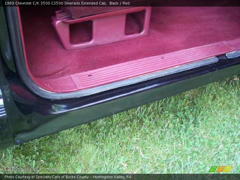 Black / Red 1989 Chevrolet C/K 3500 C3500 Silverado Extended Cab