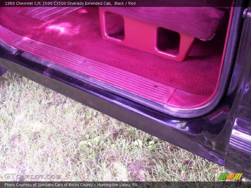 Black / Red 1989 Chevrolet C/K 3500 C3500 Silverado Extended Cab