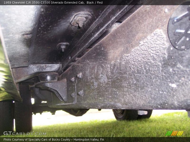 Black / Red 1989 Chevrolet C/K 3500 C3500 Silverado Extended Cab