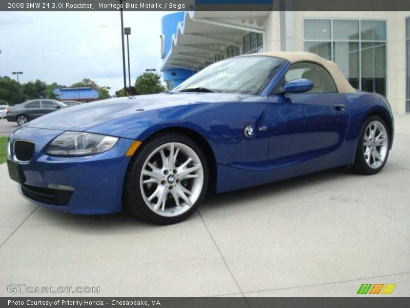 Montego Blue Metallic / Beige 2008 BMW Z4 3.0i Roadster