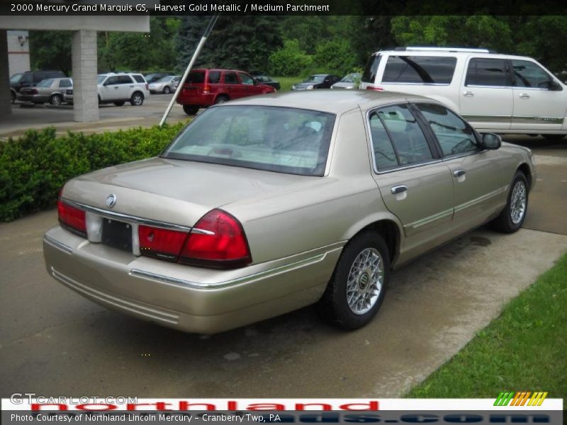 Harvest Gold Metallic / Medium Parchment 2000 Mercury Grand Marquis GS