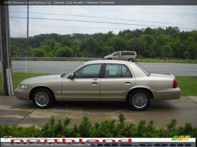 Harvest Gold Metallic / Medium Parchment 2000 Mercury Grand Marquis GS