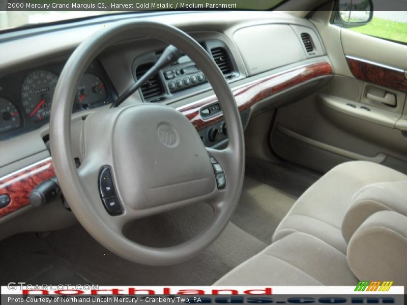 Harvest Gold Metallic / Medium Parchment 2000 Mercury Grand Marquis GS