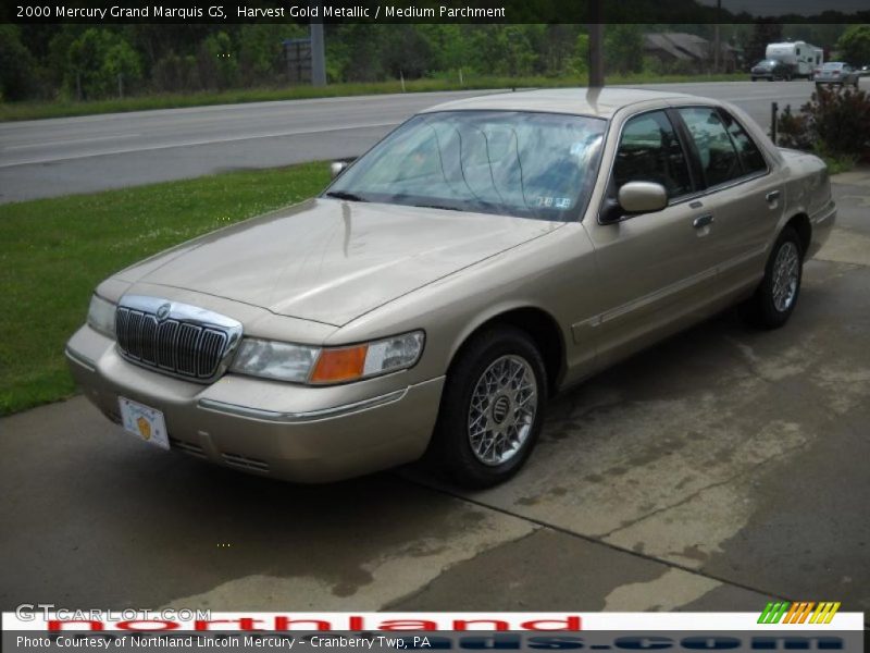 Harvest Gold Metallic / Medium Parchment 2000 Mercury Grand Marquis GS