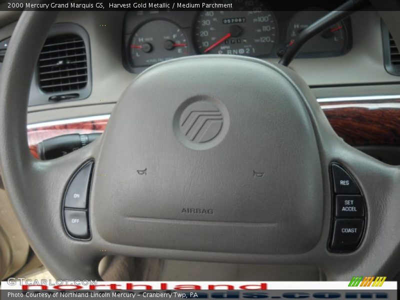 Harvest Gold Metallic / Medium Parchment 2000 Mercury Grand Marquis GS