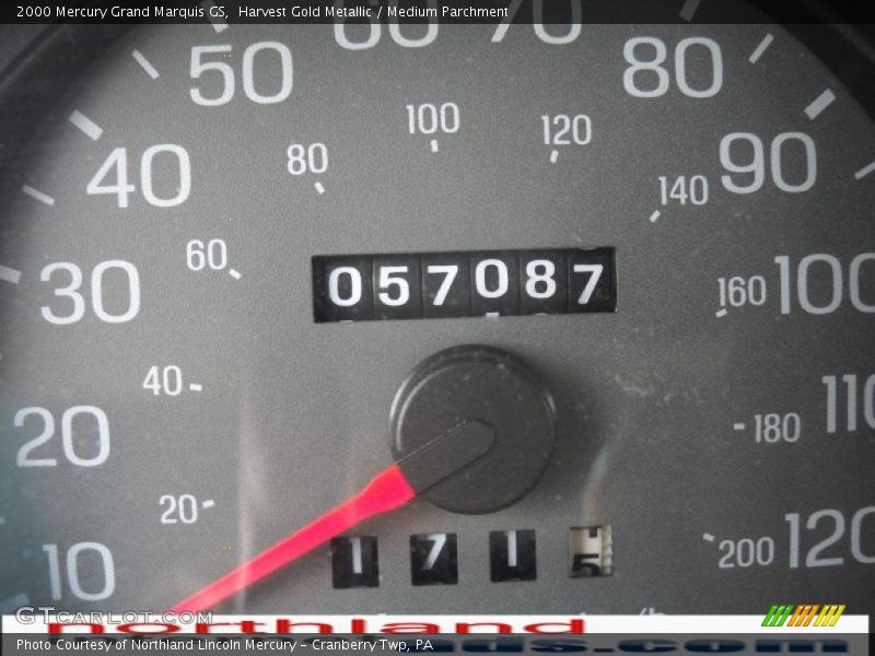 Harvest Gold Metallic / Medium Parchment 2000 Mercury Grand Marquis GS