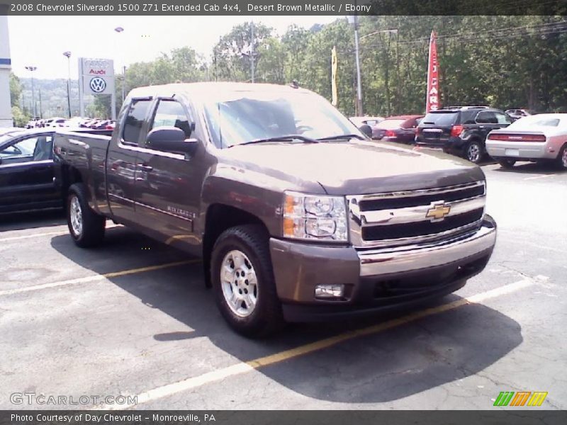 Desert Brown Metallic / Ebony 2008 Chevrolet Silverado 1500 Z71 Extended Cab 4x4