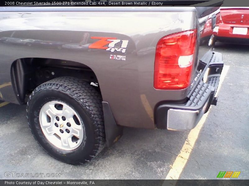 Desert Brown Metallic / Ebony 2008 Chevrolet Silverado 1500 Z71 Extended Cab 4x4