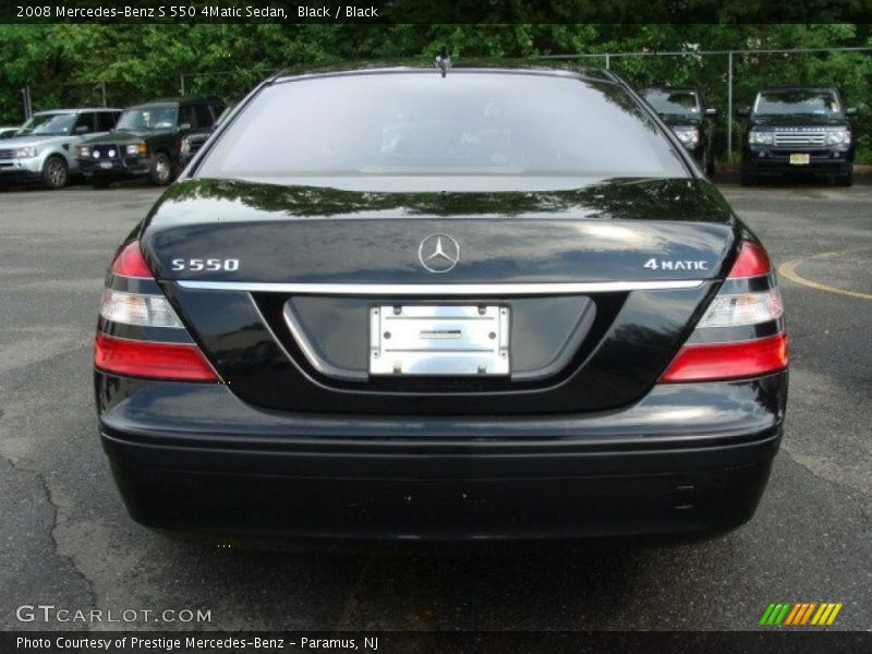 Black / Black 2008 Mercedes-Benz S 550 4Matic Sedan