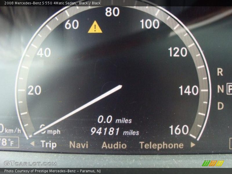 Black / Black 2008 Mercedes-Benz S 550 4Matic Sedan