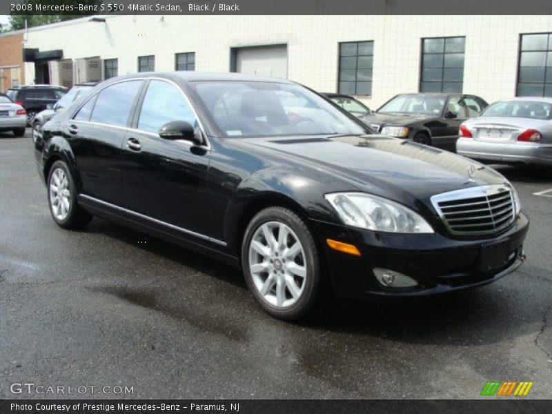 Black / Black 2008 Mercedes-Benz S 550 4Matic Sedan