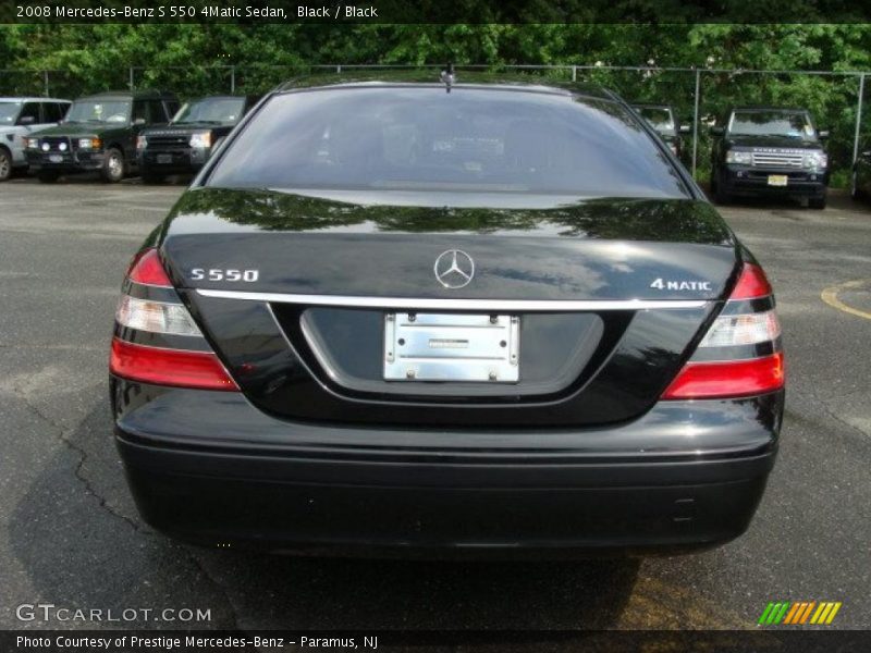 Black / Black 2008 Mercedes-Benz S 550 4Matic Sedan