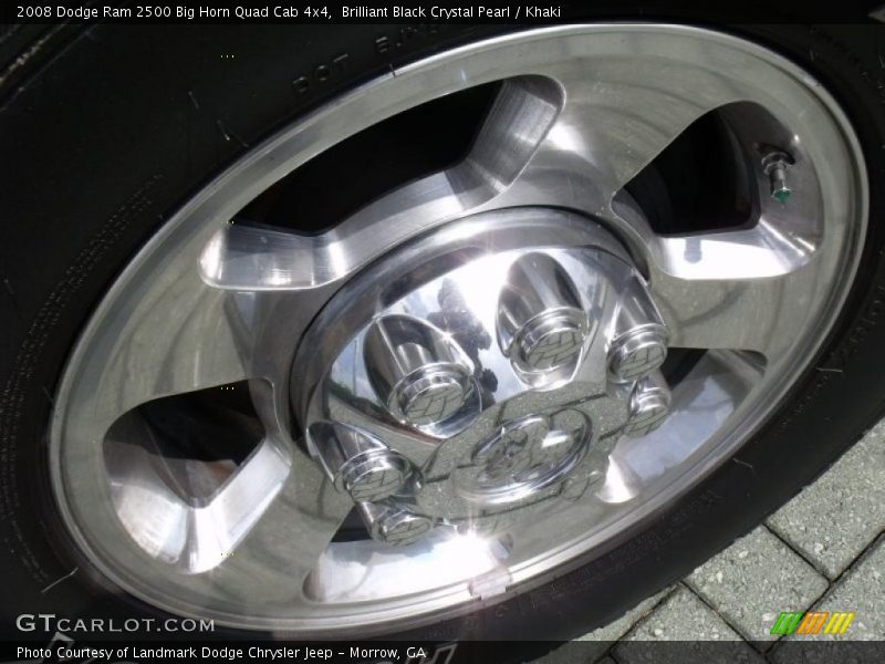 Brilliant Black Crystal Pearl / Khaki 2008 Dodge Ram 2500 Big Horn Quad Cab 4x4