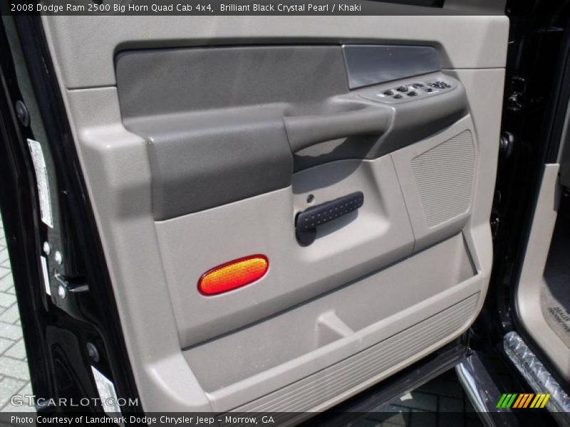 Brilliant Black Crystal Pearl / Khaki 2008 Dodge Ram 2500 Big Horn Quad Cab 4x4