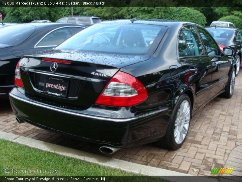 Black / Black 2008 Mercedes-Benz E 350 4Matic Sedan