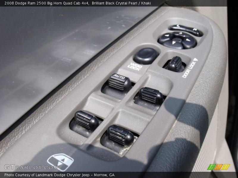 Brilliant Black Crystal Pearl / Khaki 2008 Dodge Ram 2500 Big Horn Quad Cab 4x4