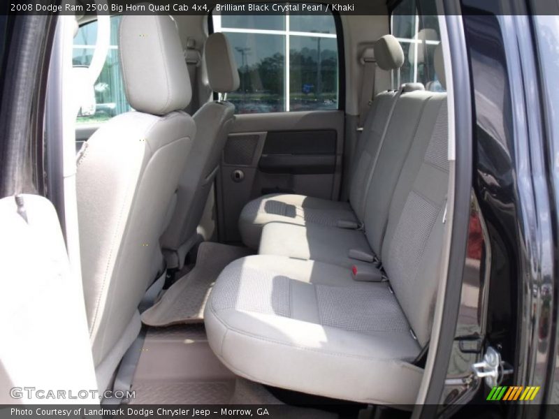 Brilliant Black Crystal Pearl / Khaki 2008 Dodge Ram 2500 Big Horn Quad Cab 4x4