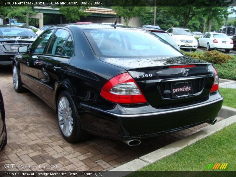Black / Black 2008 Mercedes-Benz E 350 4Matic Sedan