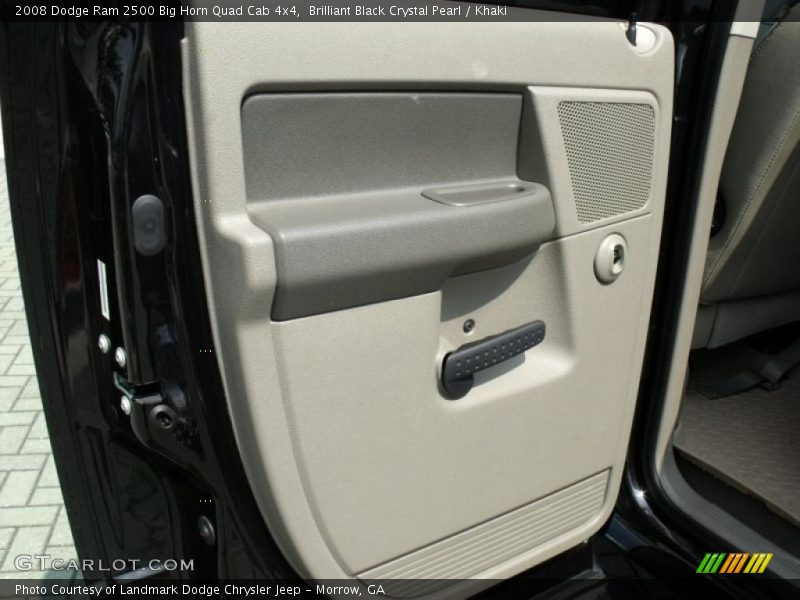 Brilliant Black Crystal Pearl / Khaki 2008 Dodge Ram 2500 Big Horn Quad Cab 4x4