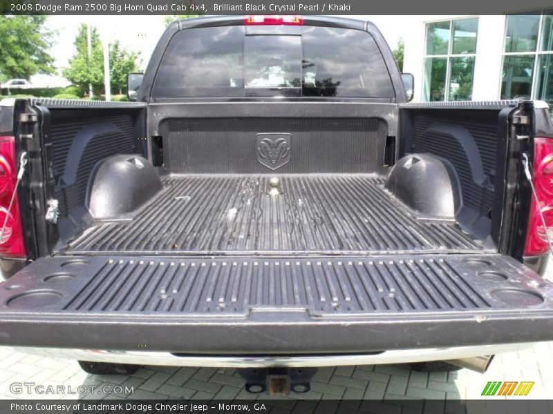 Brilliant Black Crystal Pearl / Khaki 2008 Dodge Ram 2500 Big Horn Quad Cab 4x4