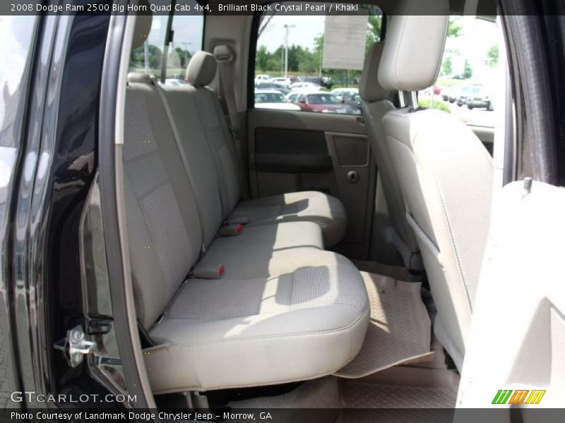 Brilliant Black Crystal Pearl / Khaki 2008 Dodge Ram 2500 Big Horn Quad Cab 4x4