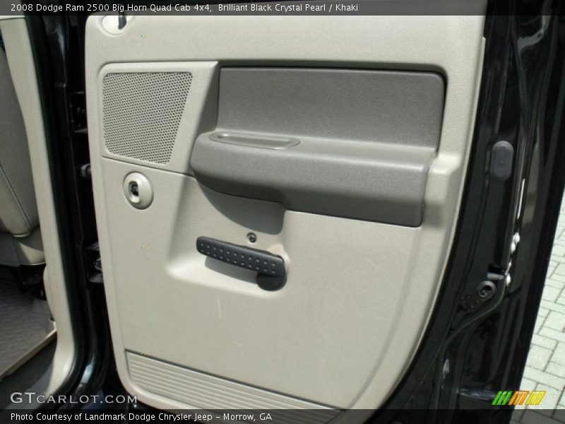 Brilliant Black Crystal Pearl / Khaki 2008 Dodge Ram 2500 Big Horn Quad Cab 4x4