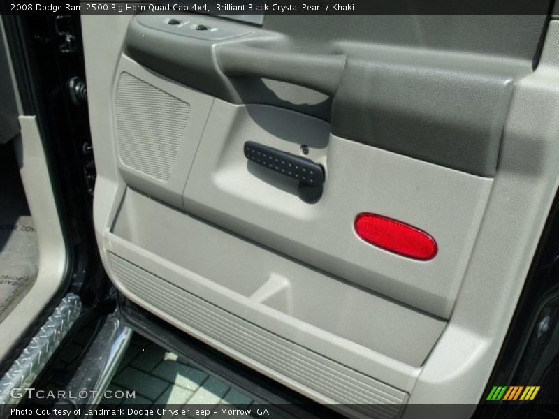 Brilliant Black Crystal Pearl / Khaki 2008 Dodge Ram 2500 Big Horn Quad Cab 4x4