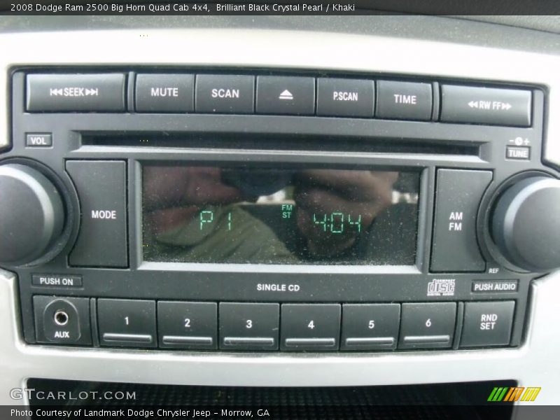 Brilliant Black Crystal Pearl / Khaki 2008 Dodge Ram 2500 Big Horn Quad Cab 4x4
