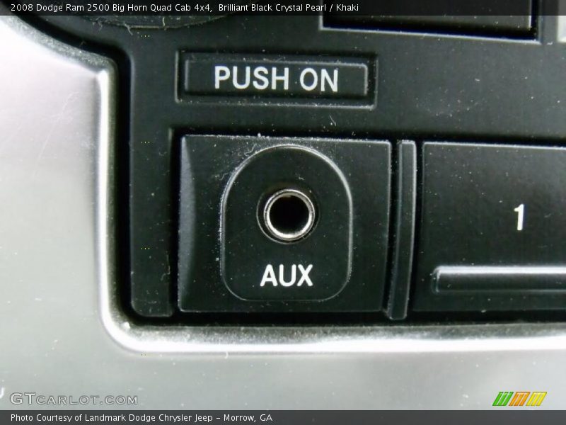 Brilliant Black Crystal Pearl / Khaki 2008 Dodge Ram 2500 Big Horn Quad Cab 4x4