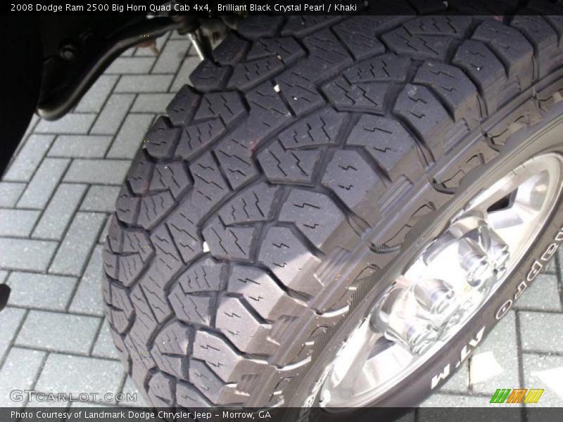 Brilliant Black Crystal Pearl / Khaki 2008 Dodge Ram 2500 Big Horn Quad Cab 4x4