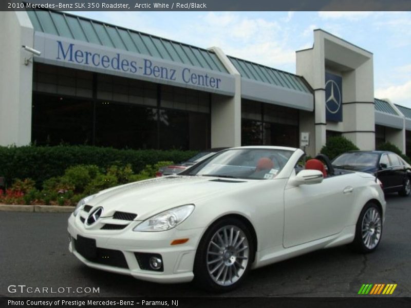 Arctic White / Red/Black 2010 Mercedes-Benz SLK 350 Roadster