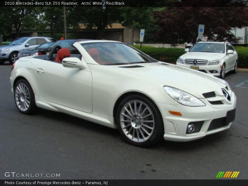 Arctic White / Red/Black 2010 Mercedes-Benz SLK 350 Roadster