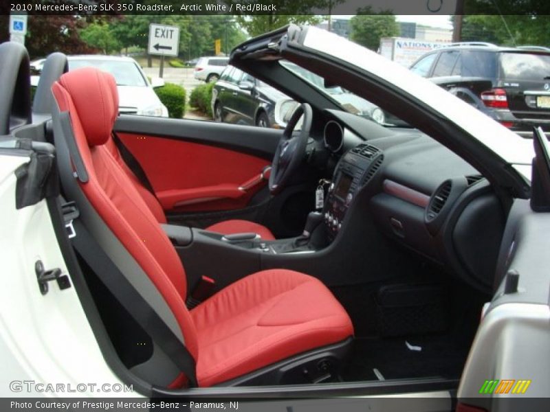 Arctic White / Red/Black 2010 Mercedes-Benz SLK 350 Roadster