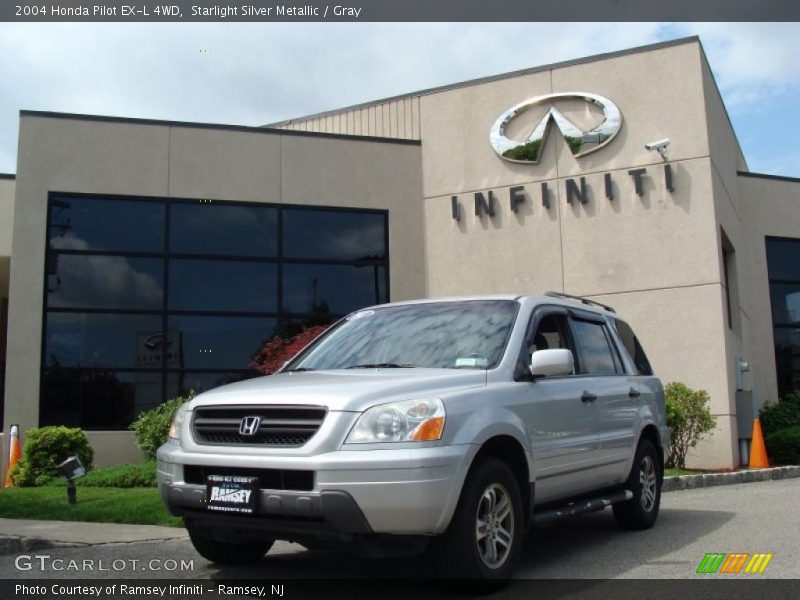 Starlight Silver Metallic / Gray 2004 Honda Pilot EX-L 4WD